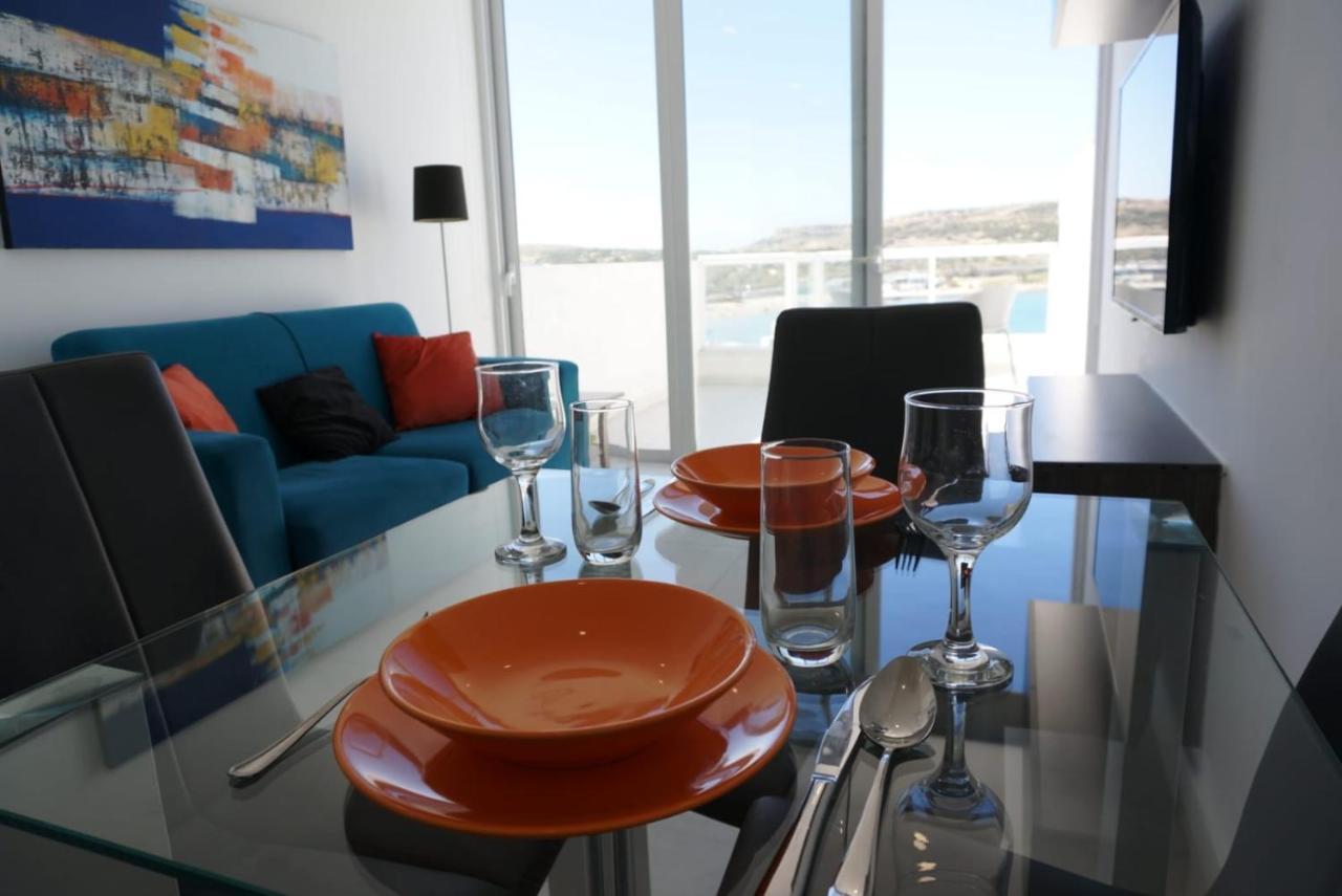 Sea View Penthouse Mellieha Bay Daire Dış mekan fotoğraf
