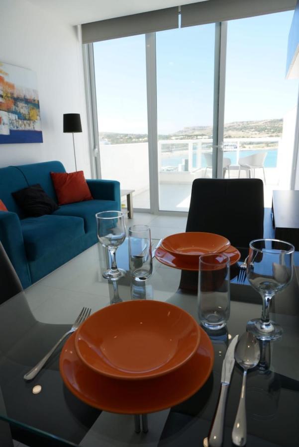 Sea View Penthouse Mellieha Bay Daire Dış mekan fotoğraf